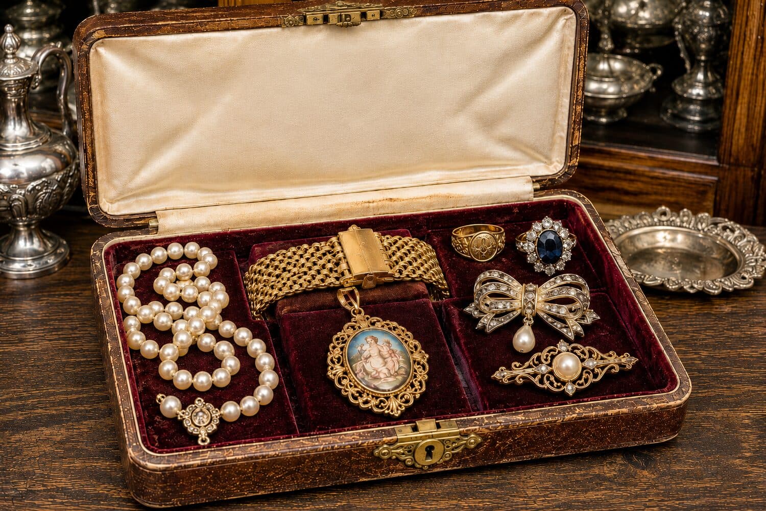 Antique Jewelry — Gold, gemstones, signed or unsigned