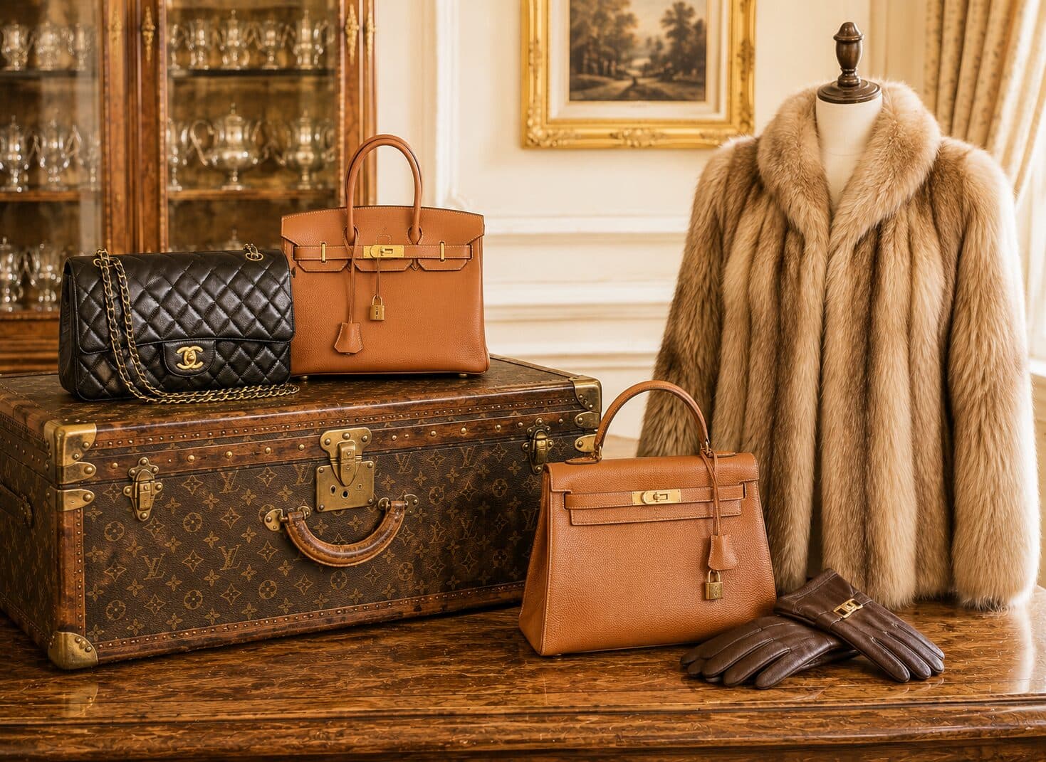 Leather Goods — Bags, trunks, signed leather