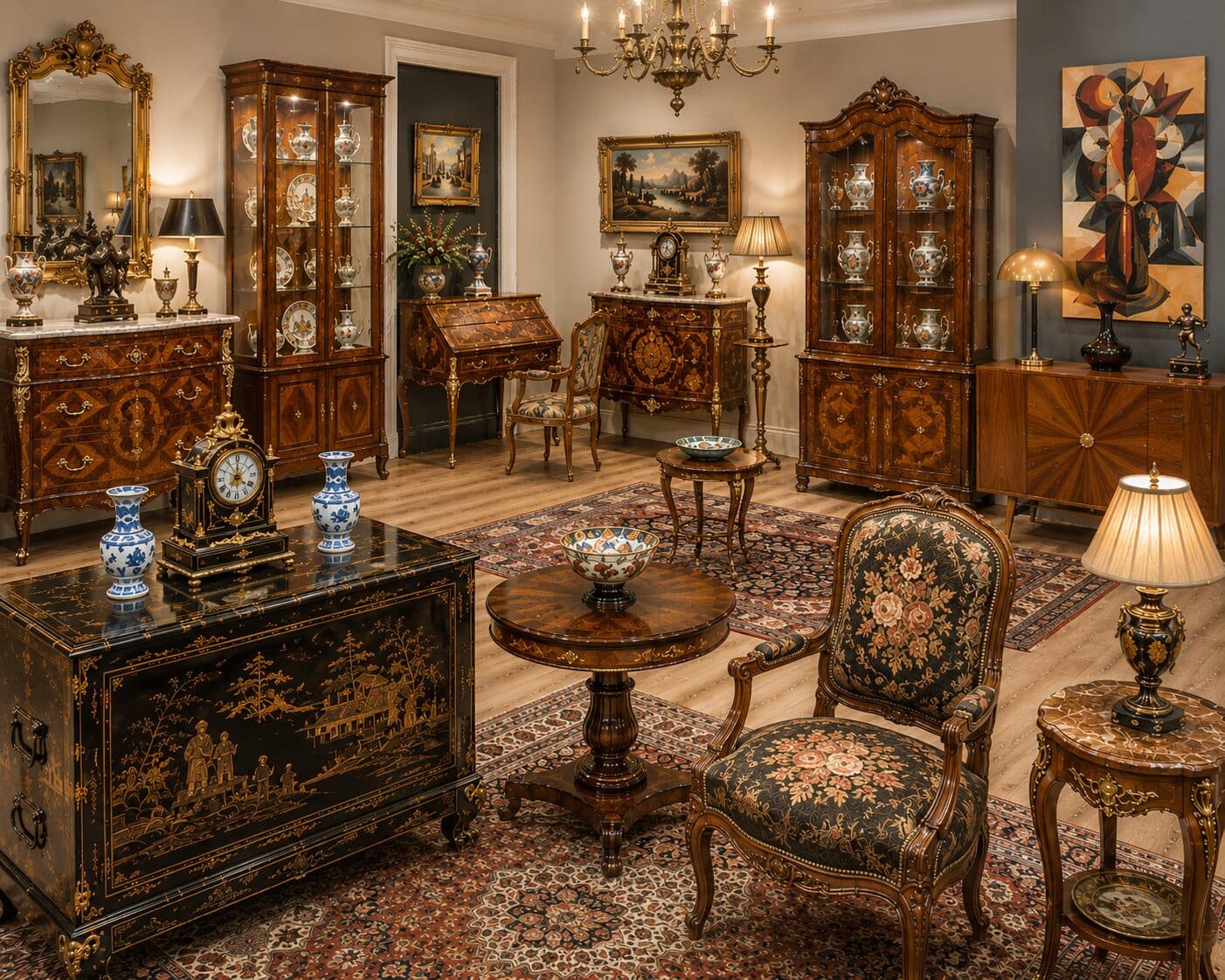 Antique Furniture — Chests, secretaries, armchairs, tables