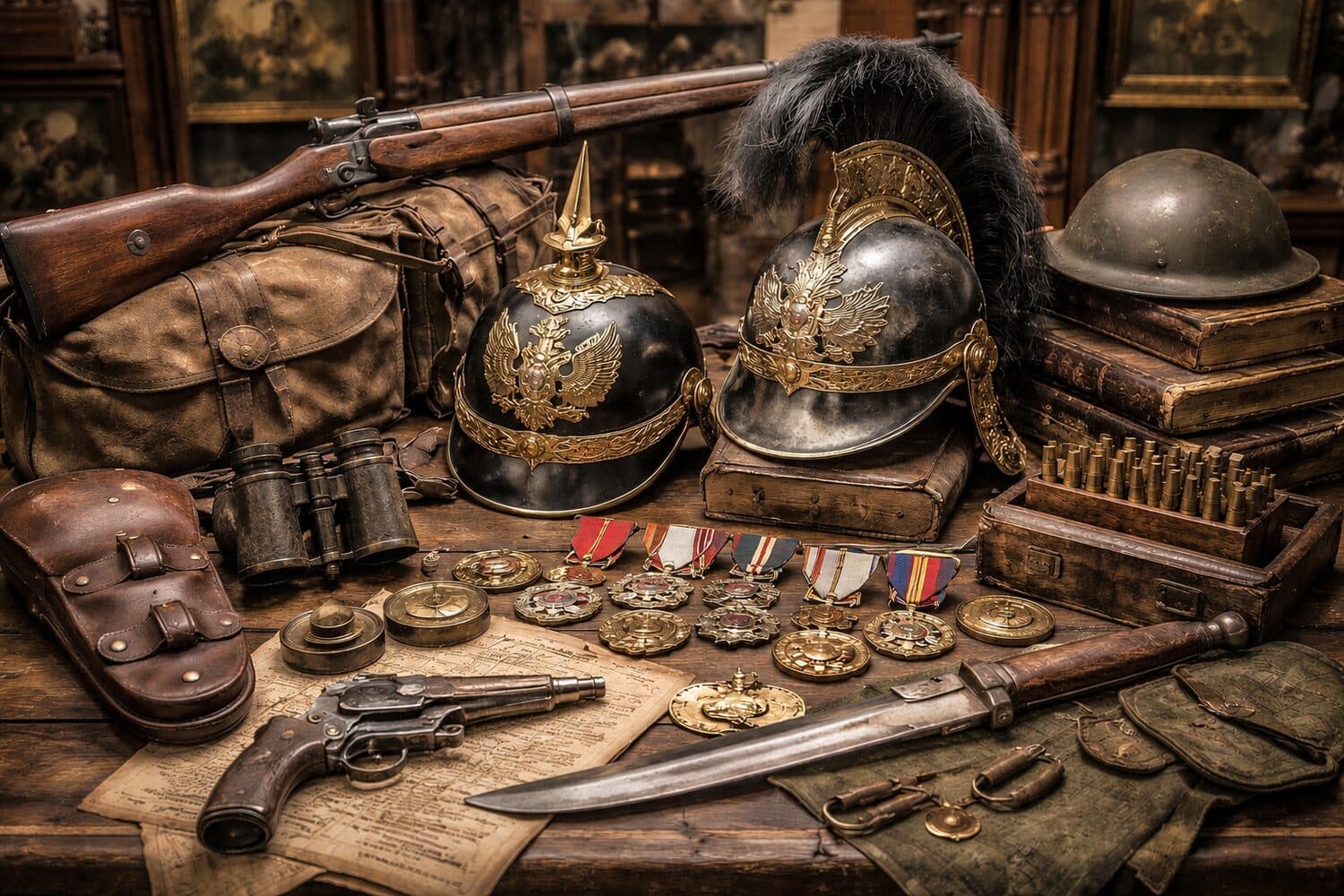 Militaria — Decorations, collector's weapons, helmets