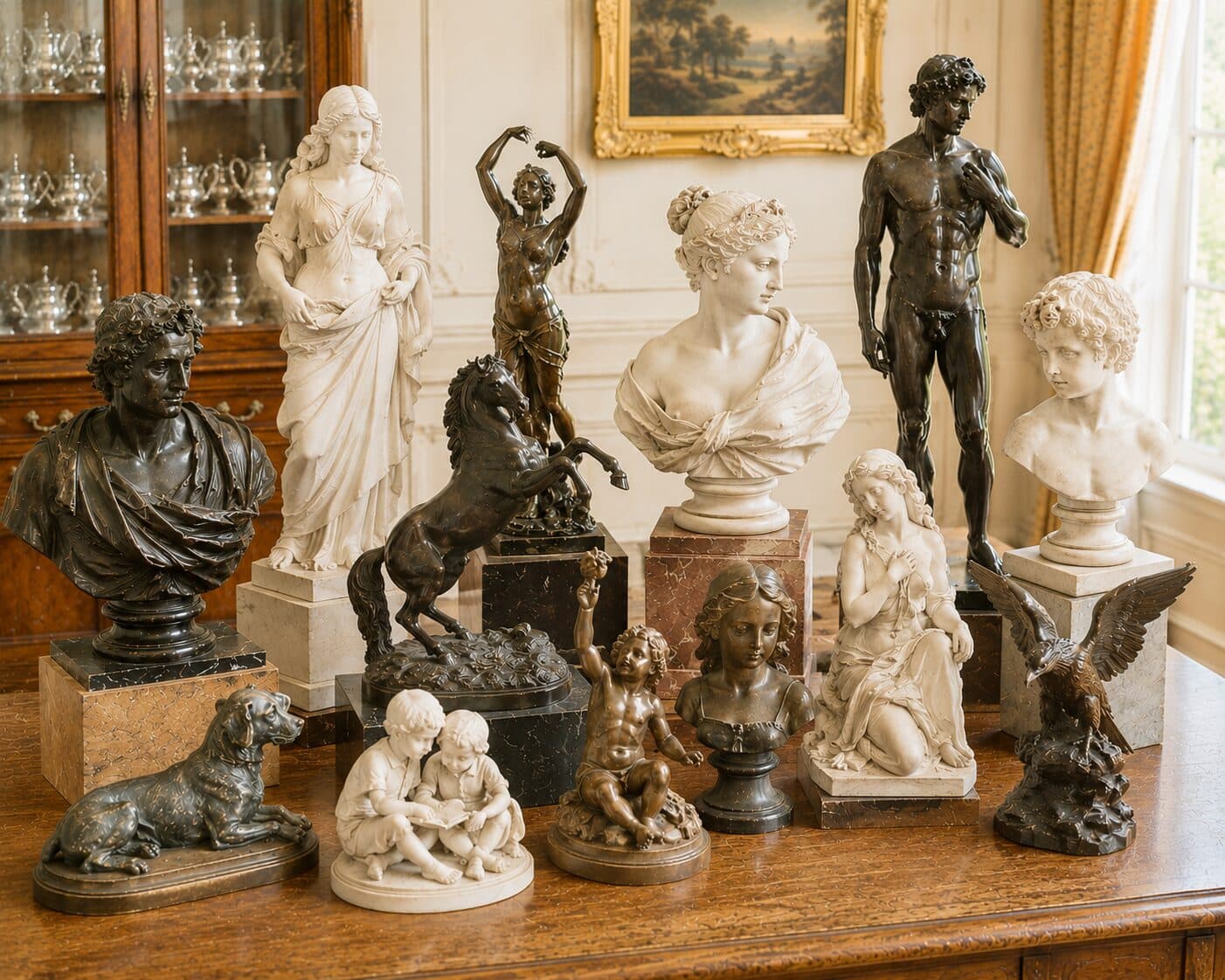 Sculptures — Bronzes, marble, terracotta
